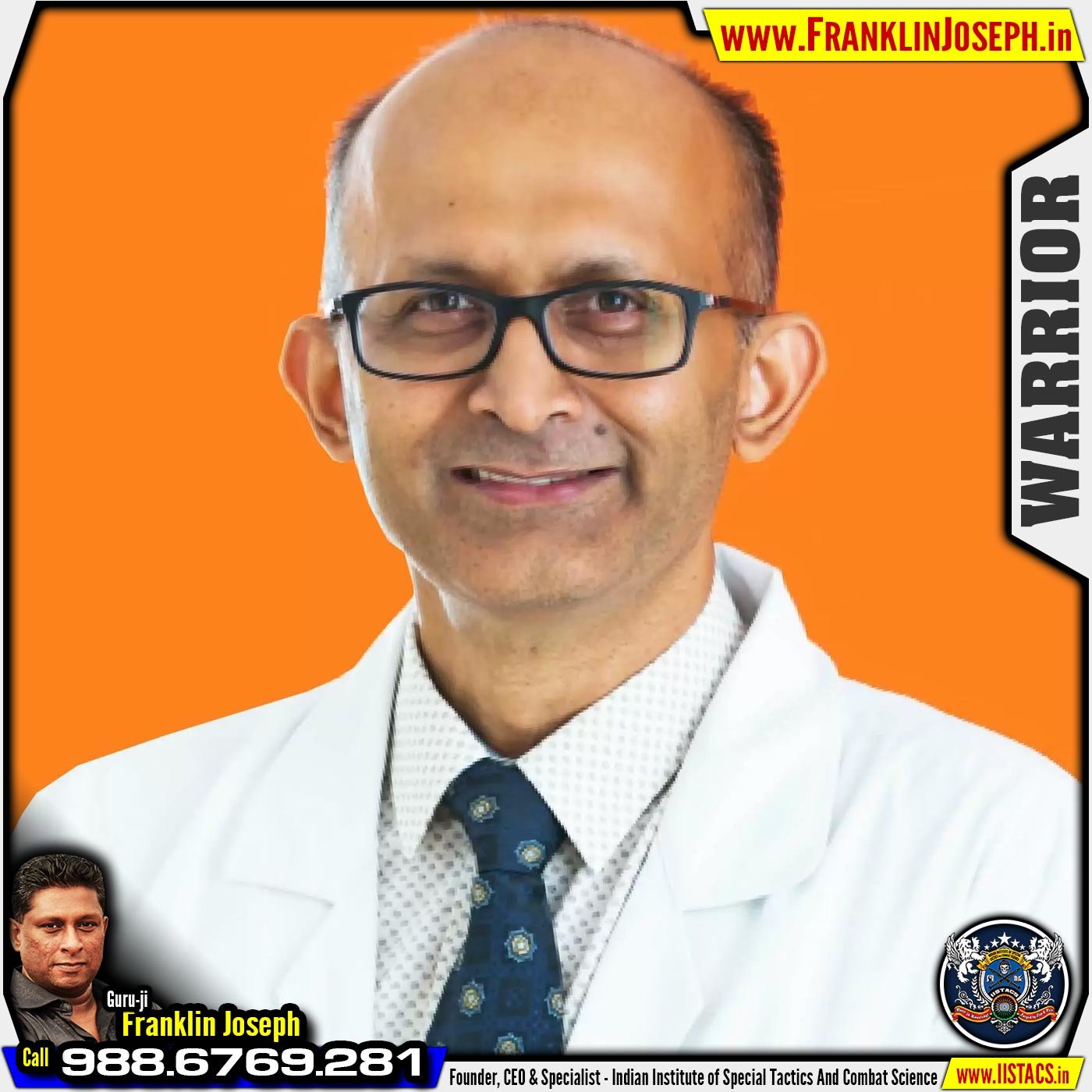 Dr. Sandeep Nayak - 'For a busy professional, Krav Maga is simple, fast to learn & effective' - Franklin Joseph, Specialist & CEO, Indian Institute of Special Tactics And Combat Science Dr Sandeep Naik